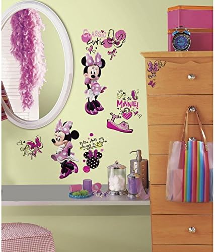 RoomMates RMK2554SCS Minnie Peel and Stick Wall Decal Pink