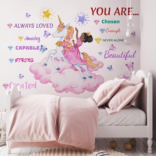 Suplanet Unicorn Wall Decals for Girls Room