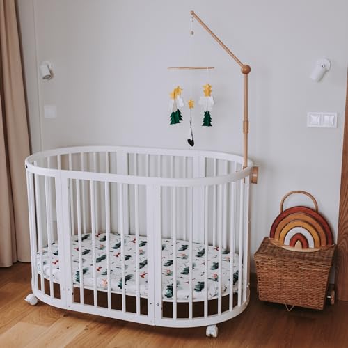 Baby Crib Mobile Starry Woodland Decor for Nursery