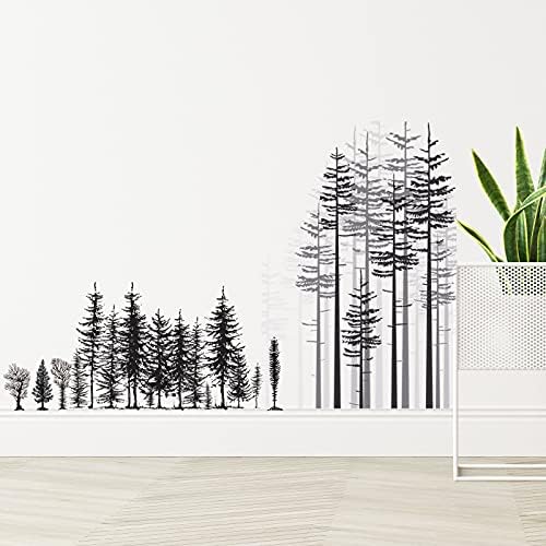 Outus 3 Sheets Forest Bear Wall Decals for Kids Room Decor