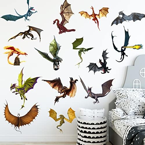 3D Fantasy Dragon Wall Decal for Kids Room Decor