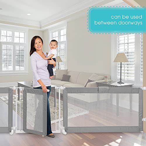 Summer Infant Custom Fit Walk-Thru Pet and Baby Gate - Grey