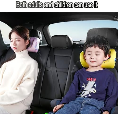 Kwaks Car Headrest Pillow - Adjustable Neck Support for Kids and Adults