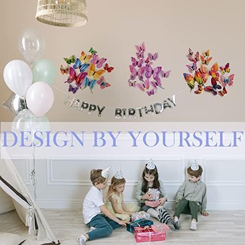 Opseam Butterfly Wall Decor 24PCS with Magnets Colorful