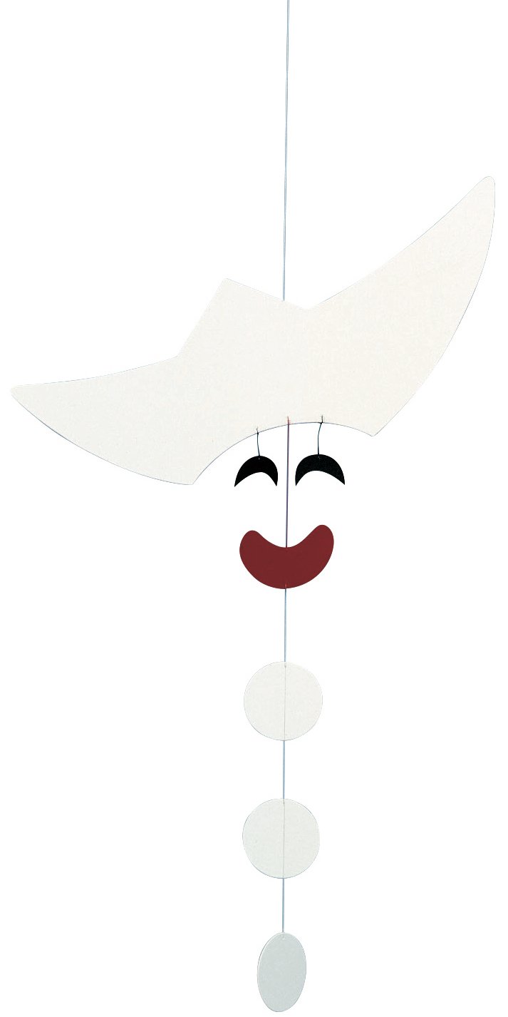 Pierrot Hanging Nursery Mobile - 17 Inches Handmade in Denmark