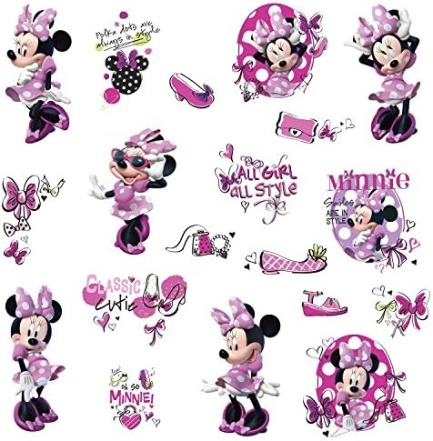 RoomMates RMK2554SCS Minnie Peel and Stick Wall Decal Pink