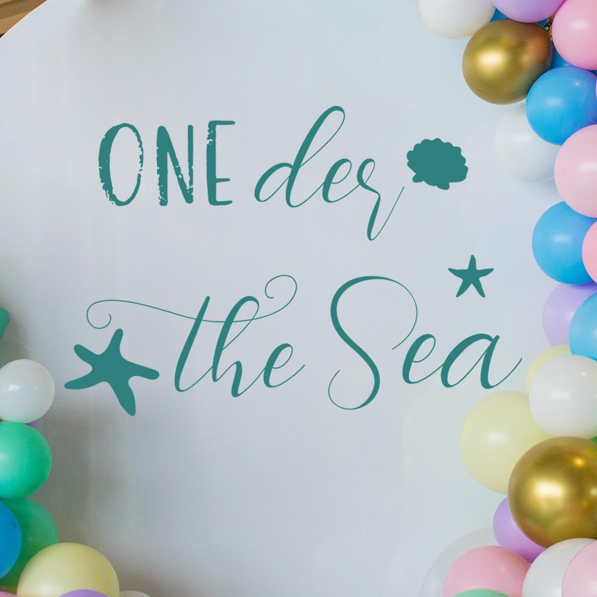 Oneder The Sea Wall Decal - Ocean Themed Birthday Decor Stickers