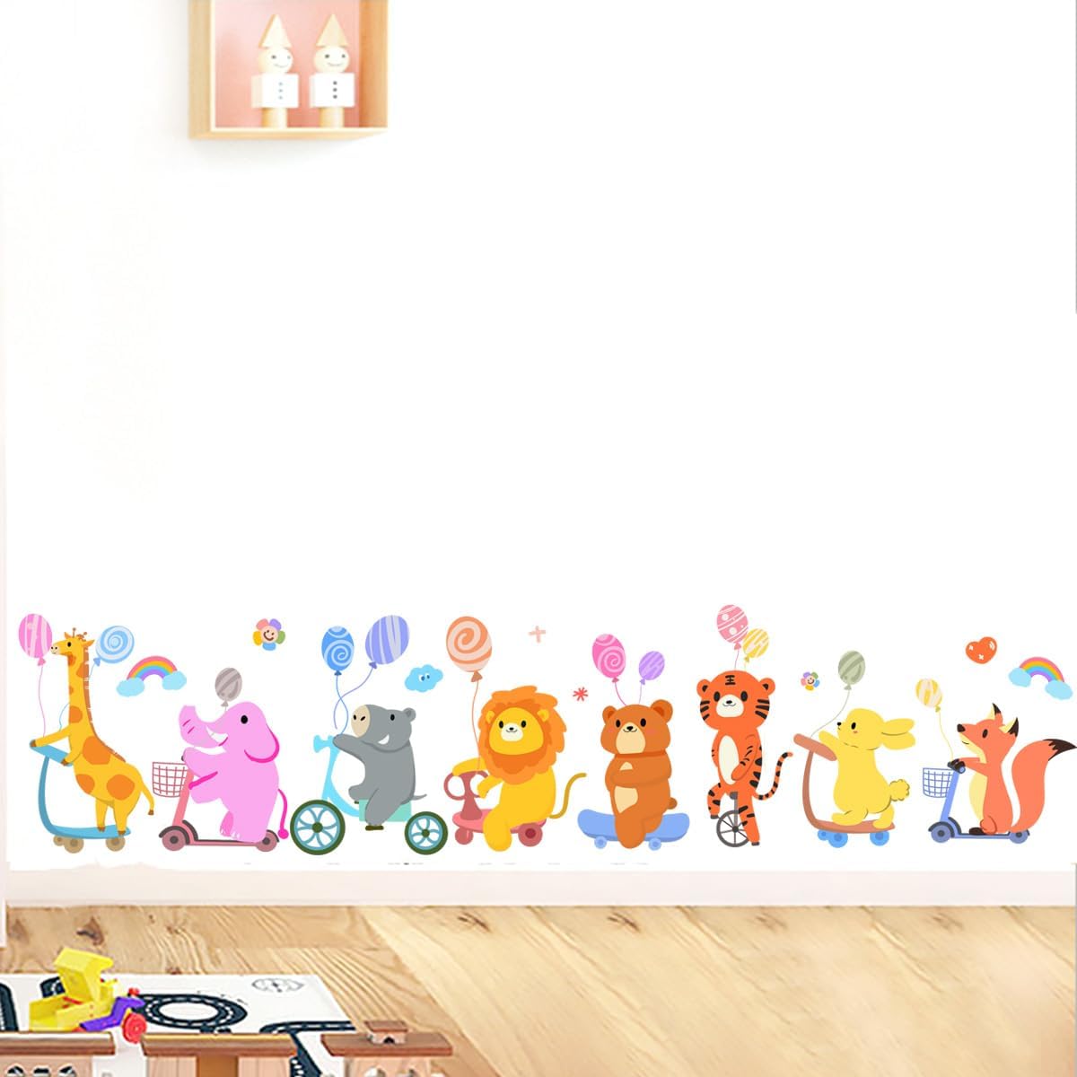 Colorful Animal Wall Decals for Playrooms and Nurseries