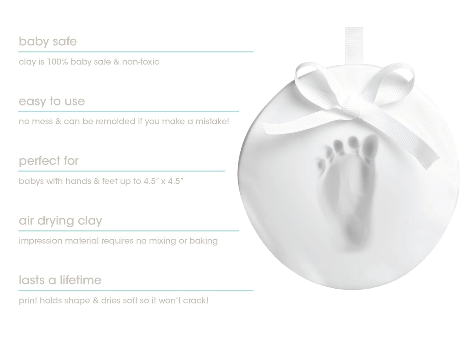 Tiny Ideas Handprint Footprint Keepsake with Storage Tin