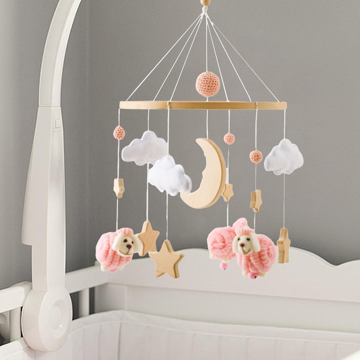 Generic Infant Nursery Mobile Hanging Decorative Toy Set for Baby Room