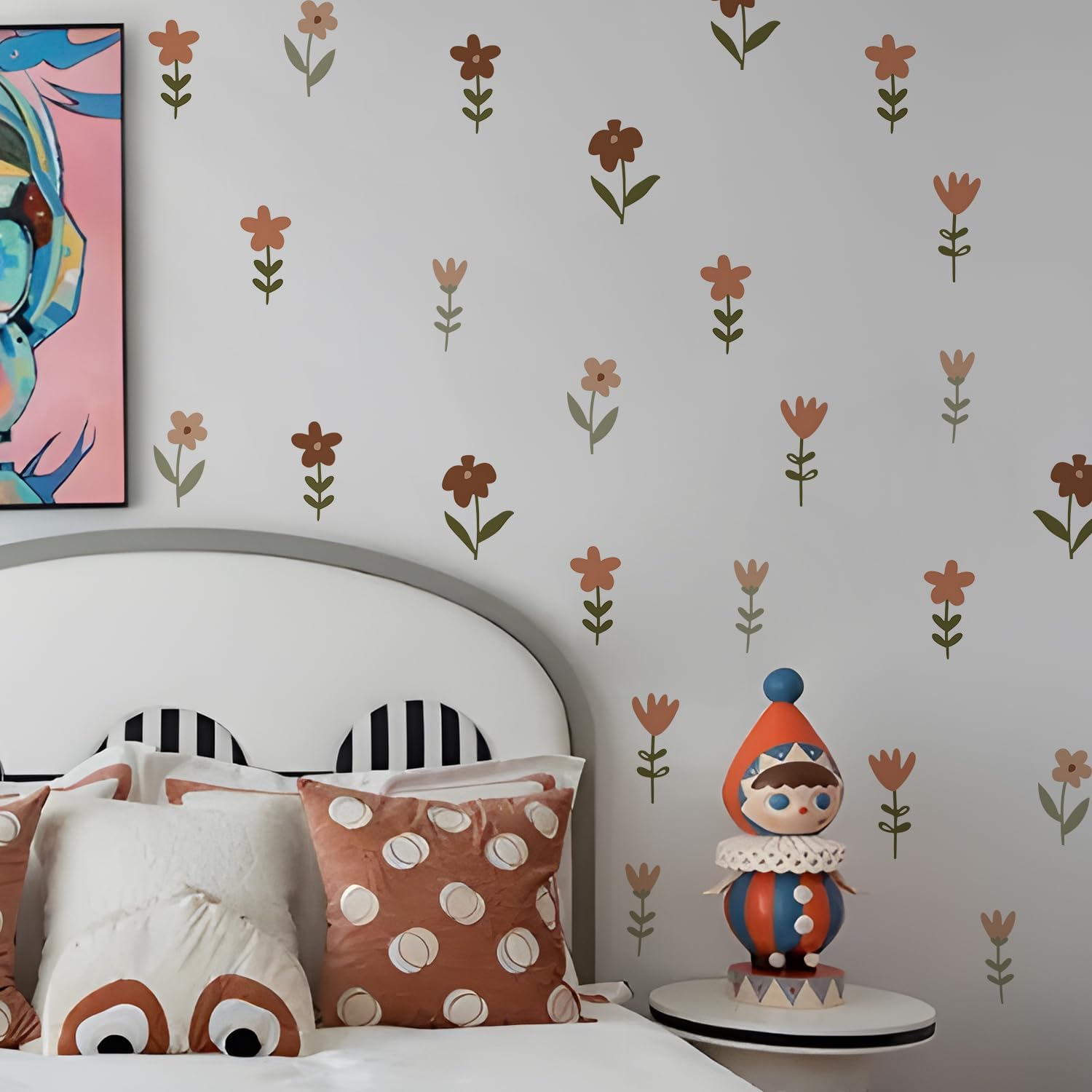 Boho Wall Stickers for Girls Bedroom Decor 6 Sheets