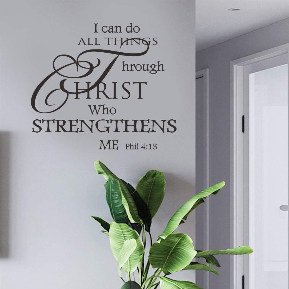 Bible Verses Wall Decor I Can Do All Things Christ Quote Sticker