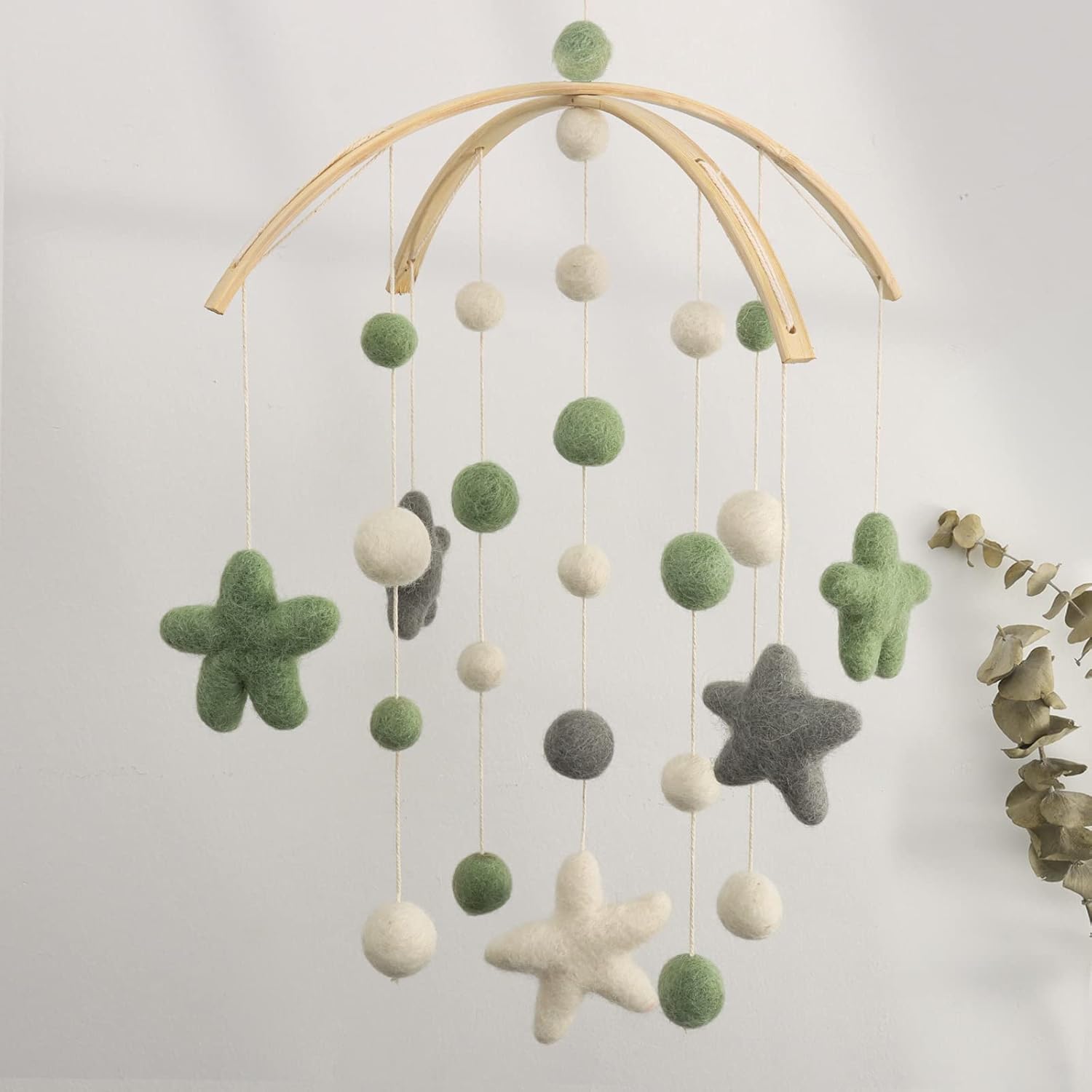 Gender Neutral Baby Mobile with Boho Decor