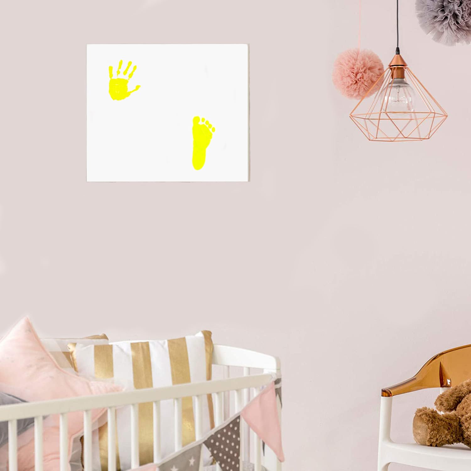 LelonHo Inkless Hand and Footprint Kit 4 Pack Yellow