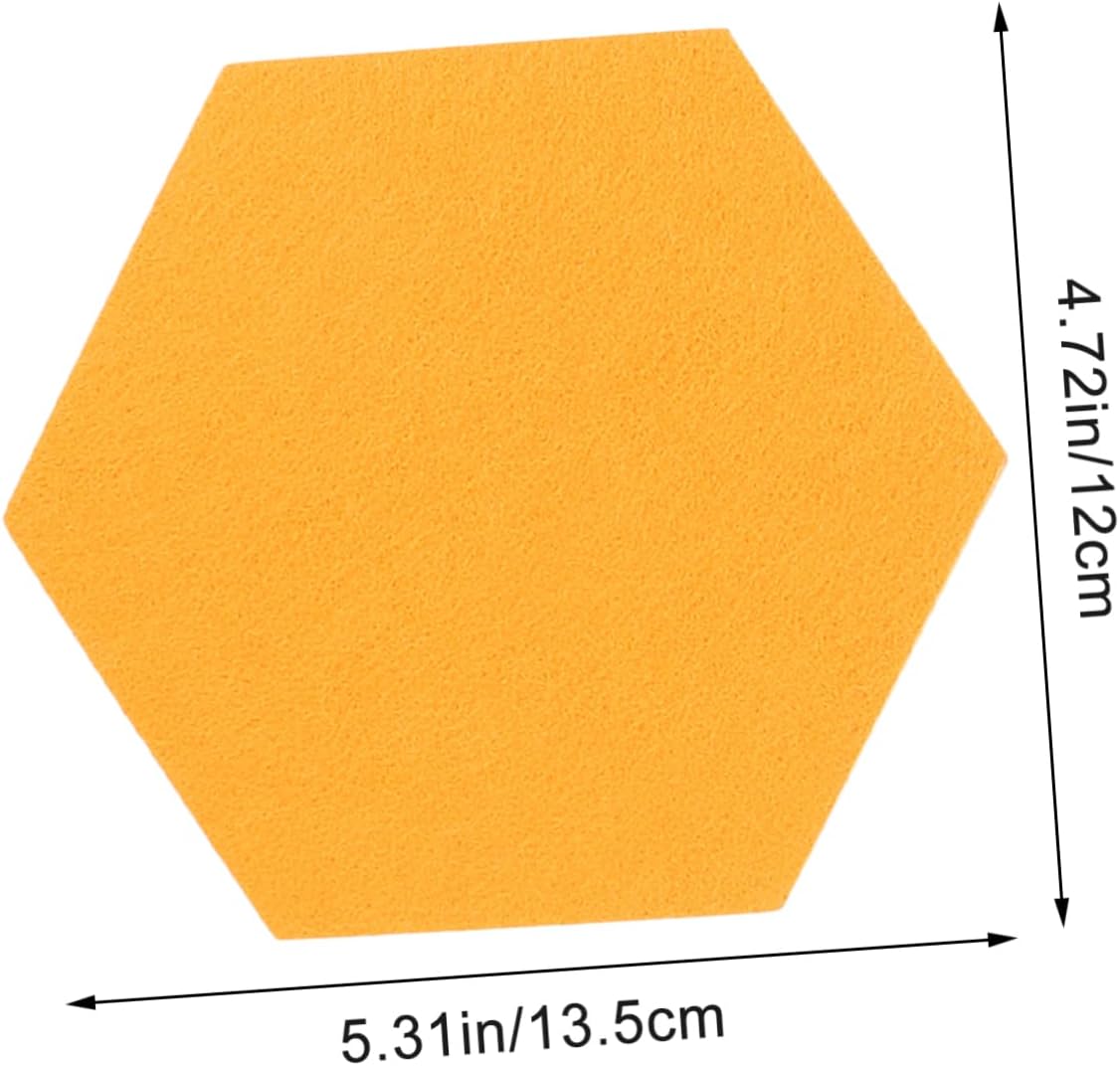 Healifty 12pcs Hexagon Felt Wall Stickers for Classroom and Home Decor