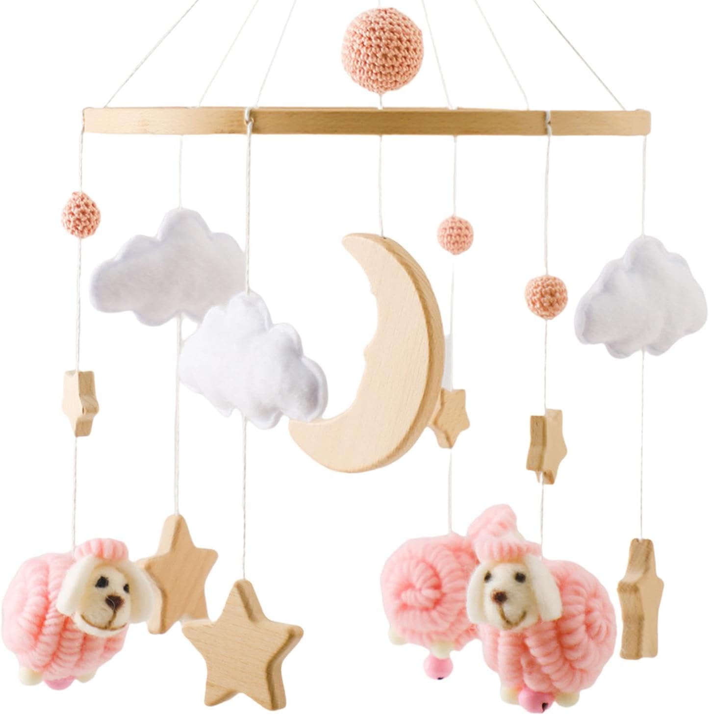 Generic Infant Nursery Mobile Hanging Decorative Toy Set for Baby Room
