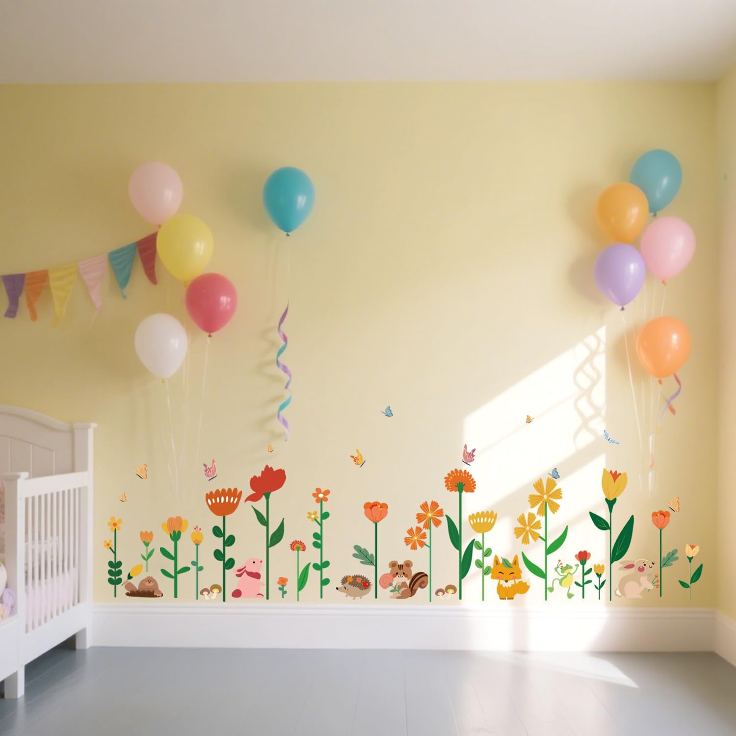 Colorful Flowers Wall Stickers for Girls Room