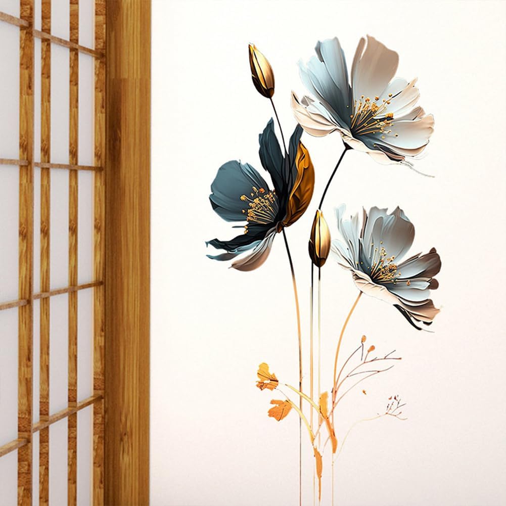 Spring Wall Decals with Flowers and Butterfly Design