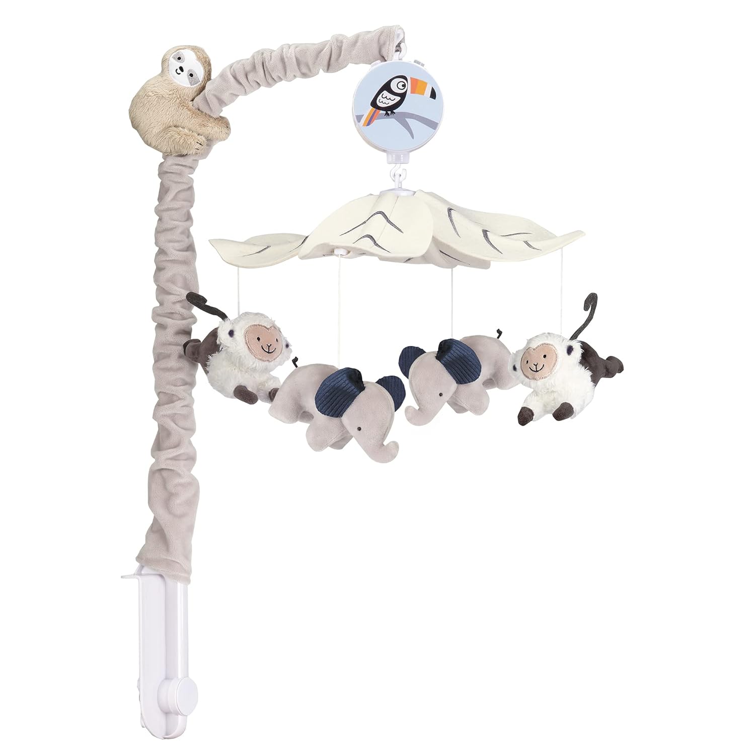 Lambs Ivy Gray Animals Musical Mobile Soother Toy