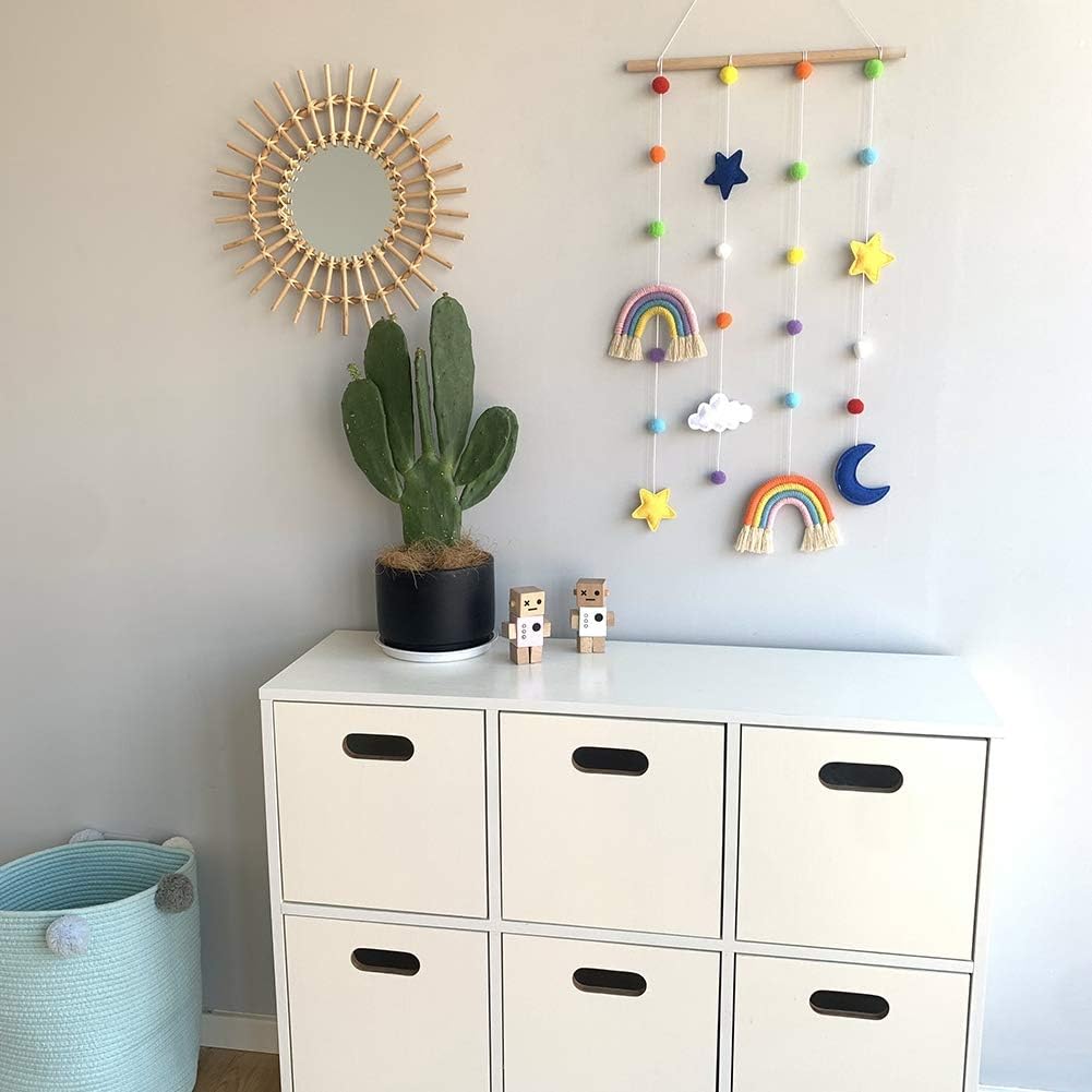 URMAGIC Macrame Rainbow Wall Hanging for Nursery