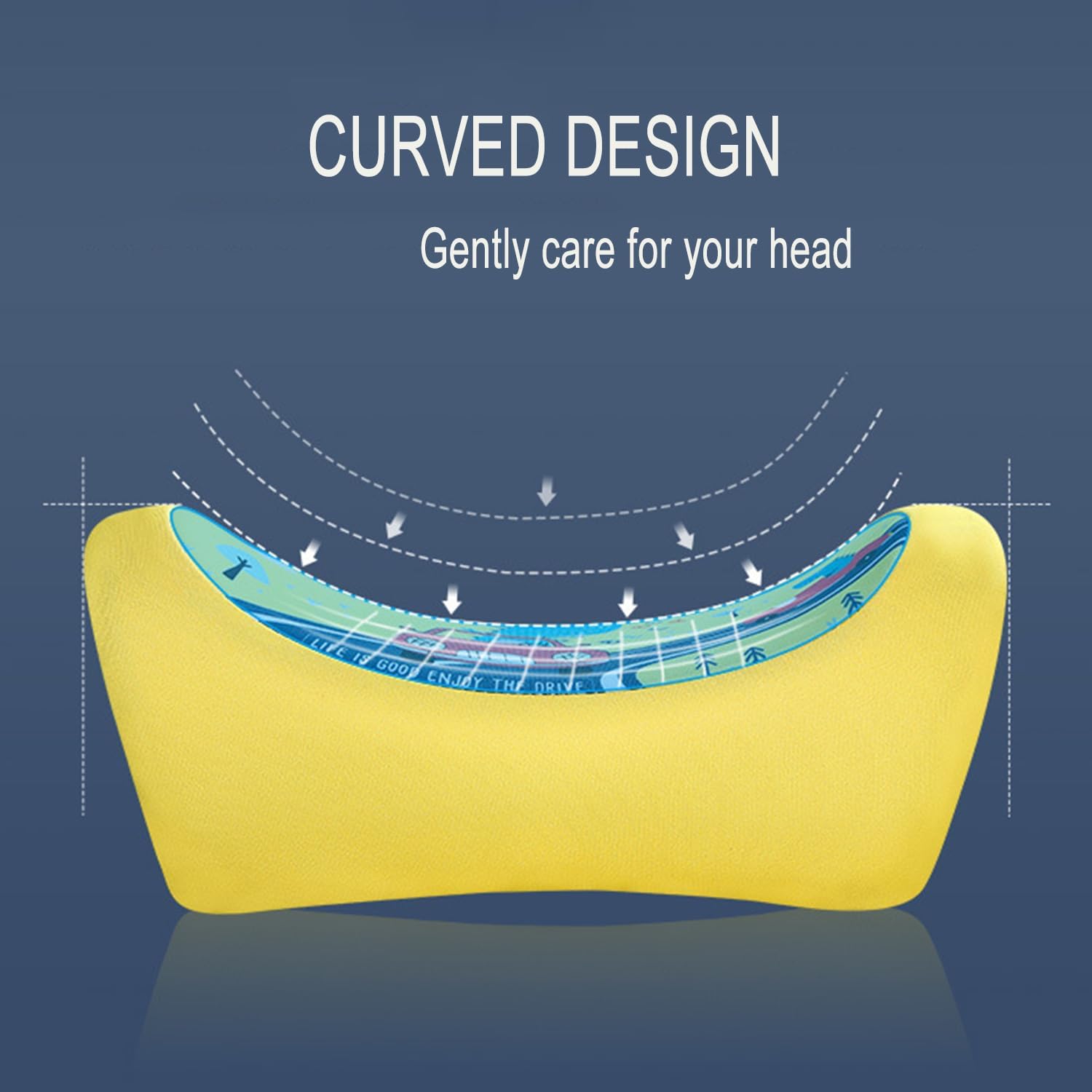 Kwaks Car Headrest Pillow - Adjustable Neck Support for Kids and Adults