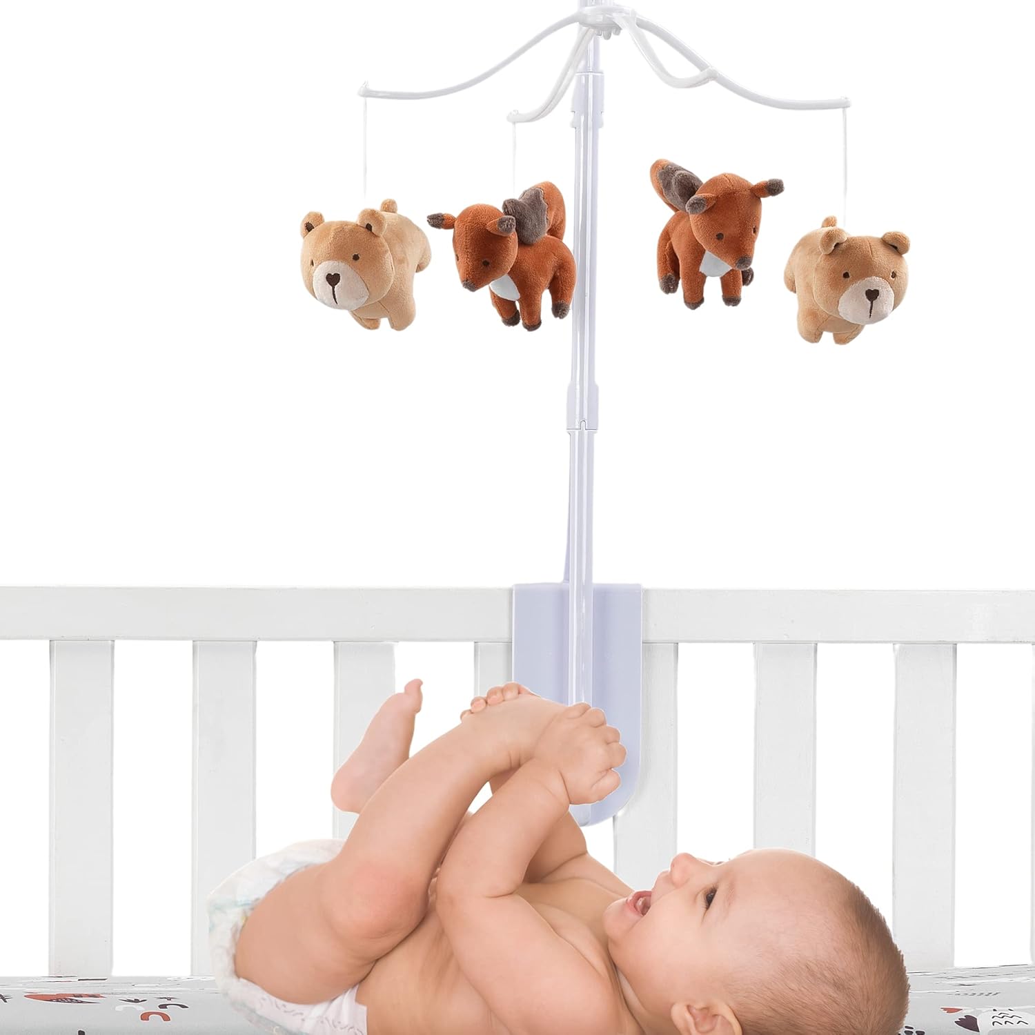 Animal Alphabet Bear Fox Musical Crib Mobile Soother Toy