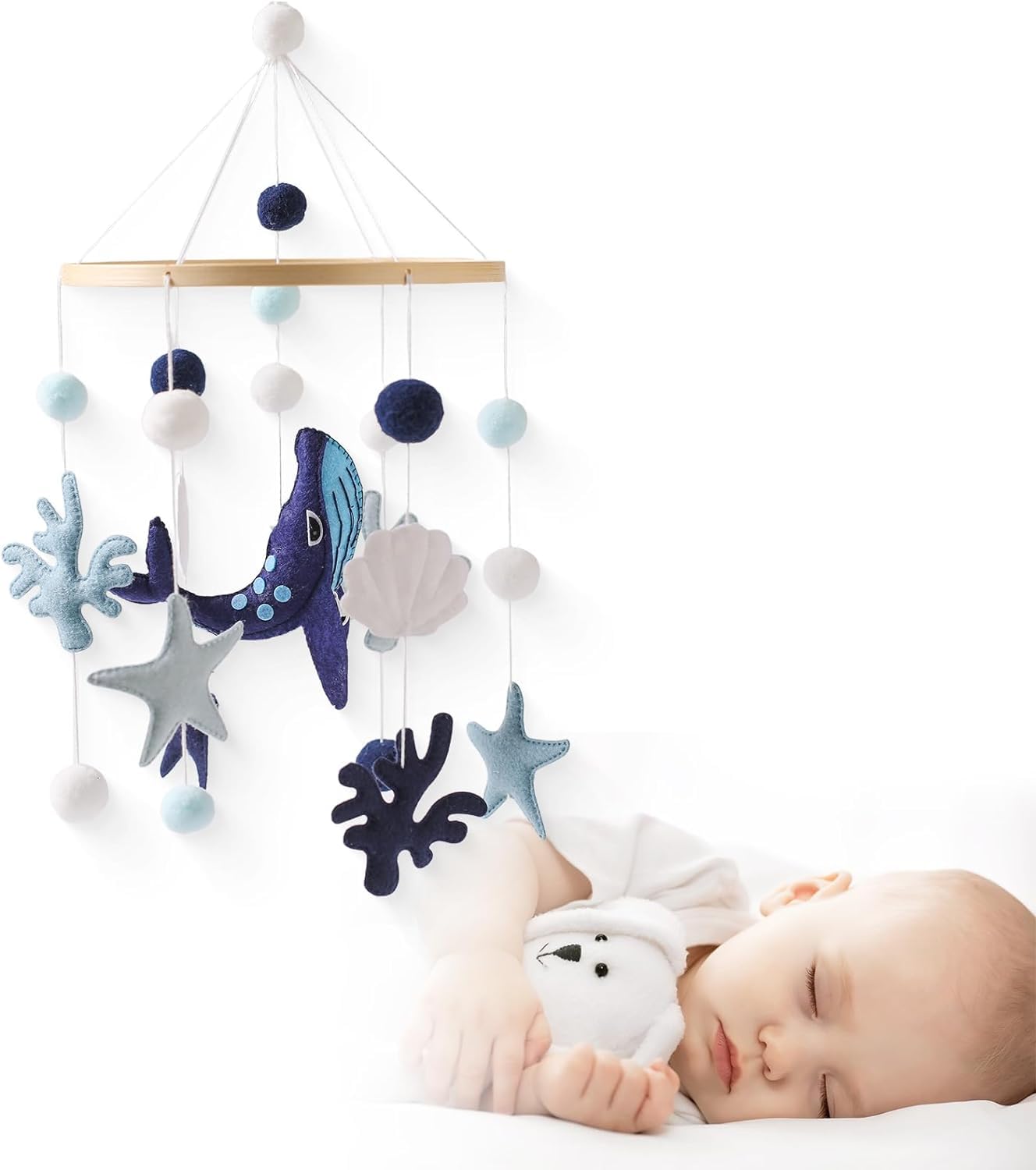 Baby Mobile Wind Chime Sea Creatures Whale Crib Decor