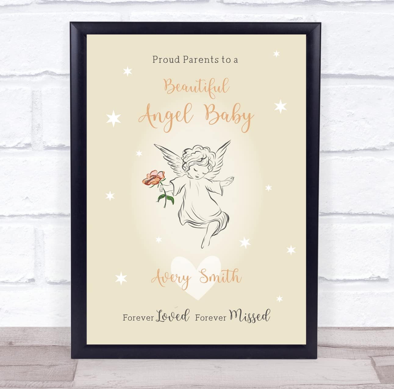 Parents Baby Loss Miscarriage Memorial Angel Keepsake Print