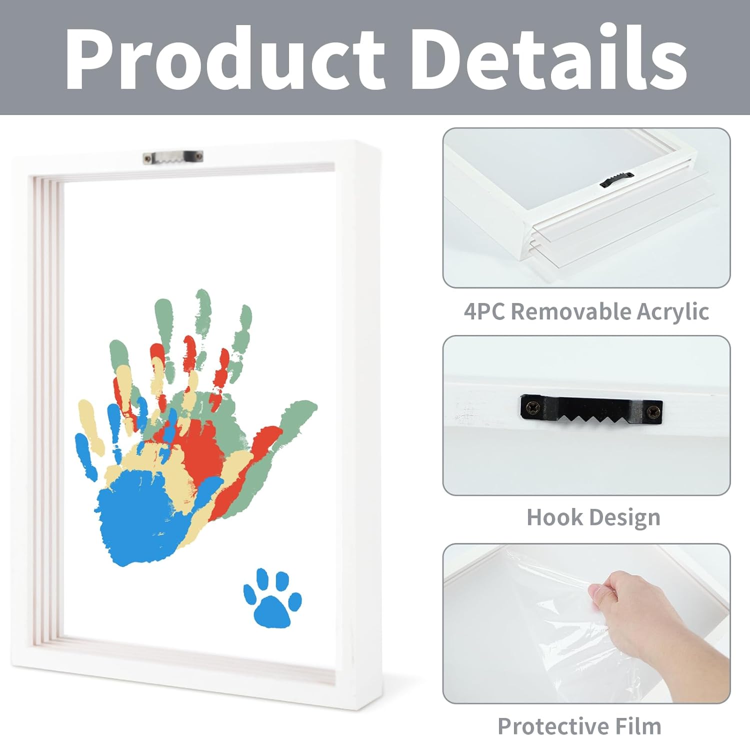 Family Handprint Kit with 6 Non-Toxic Colors