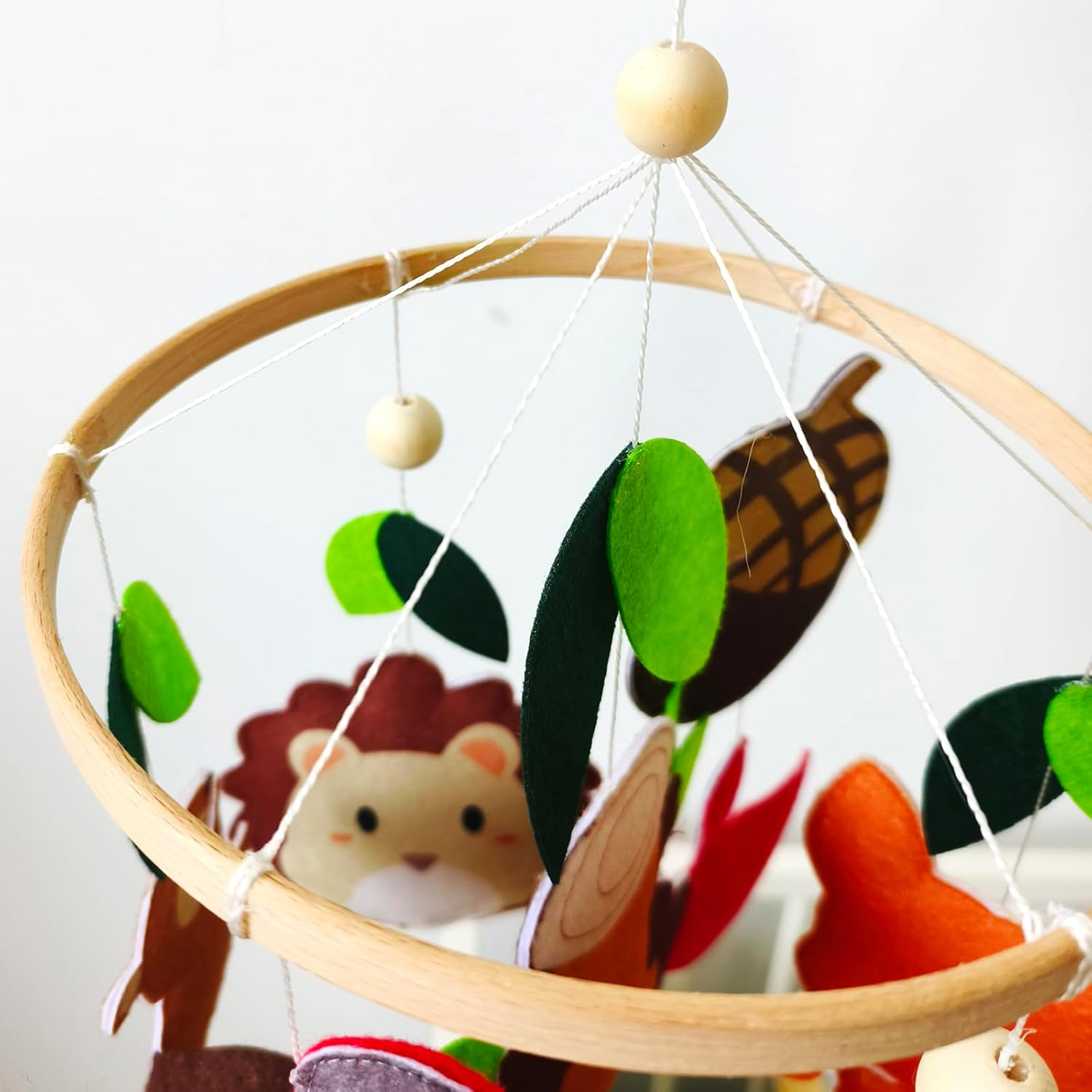 Felt Forest Animals Baby Mobile with Owl and Fox Theme
