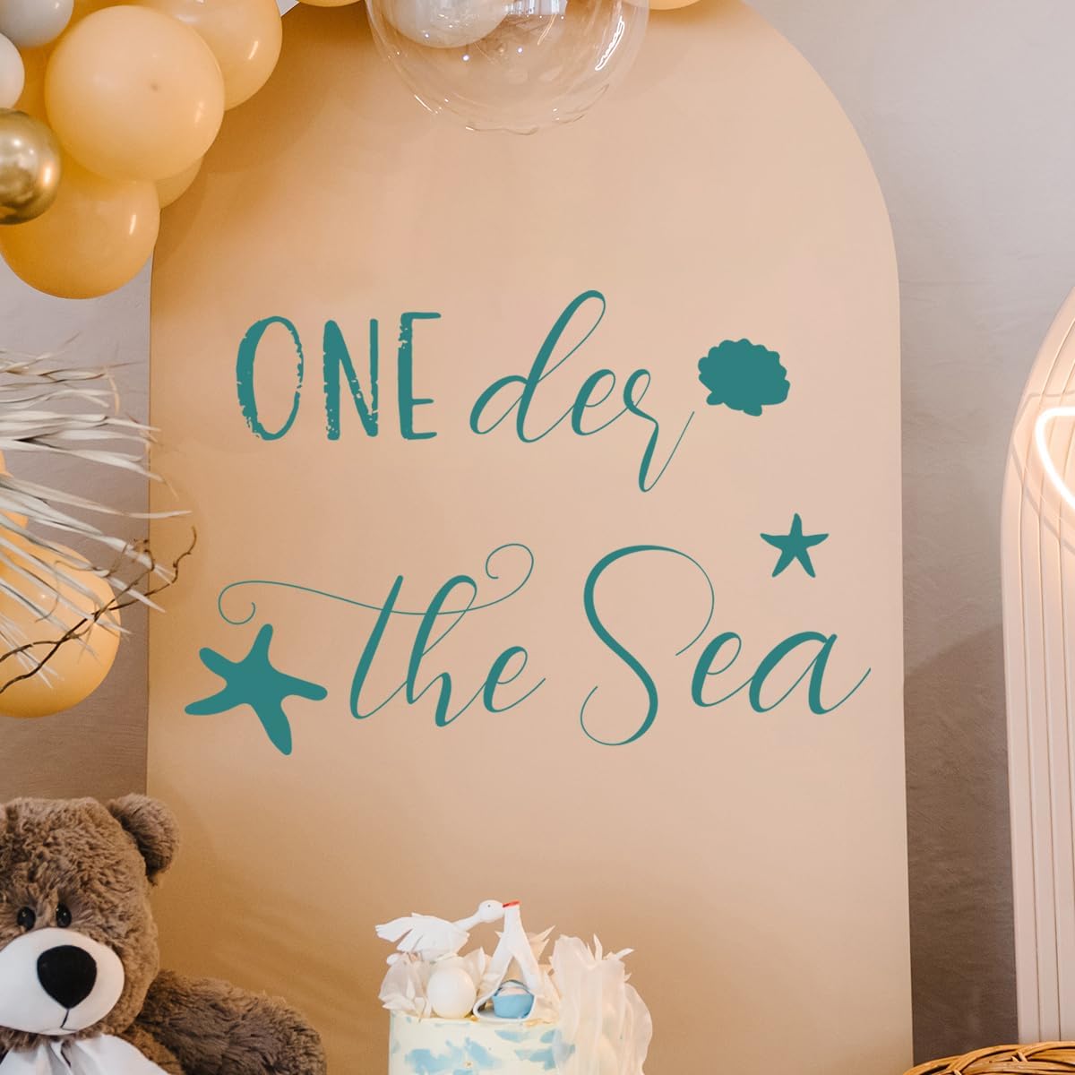 Oneder The Sea Wall Decal - Ocean Themed Birthday Decor Stickers