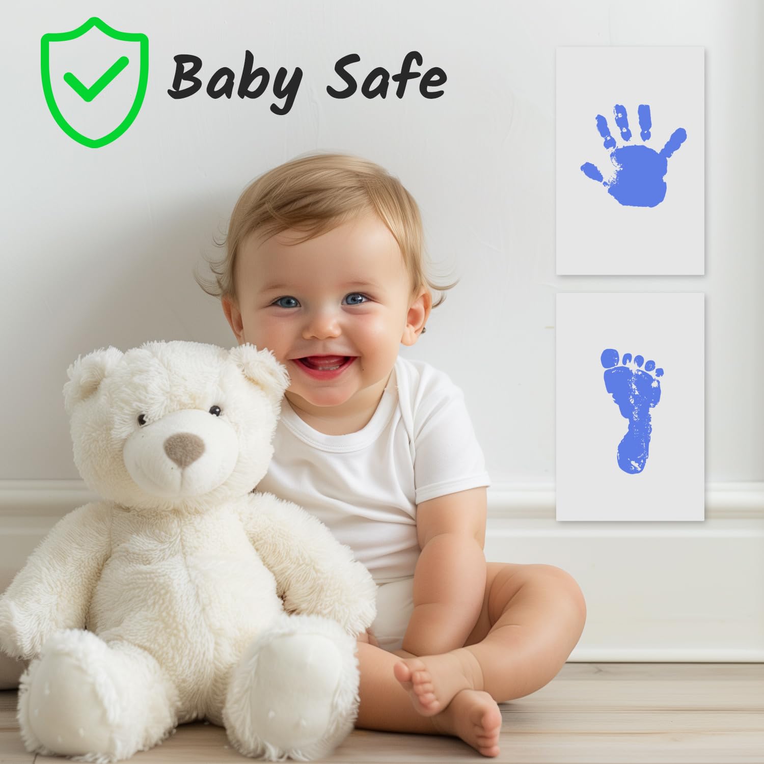 Inkless Baby Handprint and Footprint Kit Blue