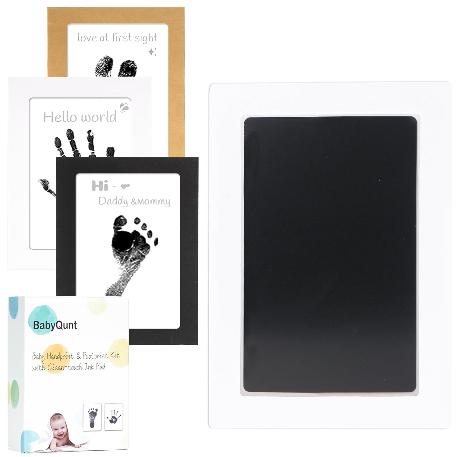 Babyqunt Inkless Hand and Footprint Kit for Newborns and Kids