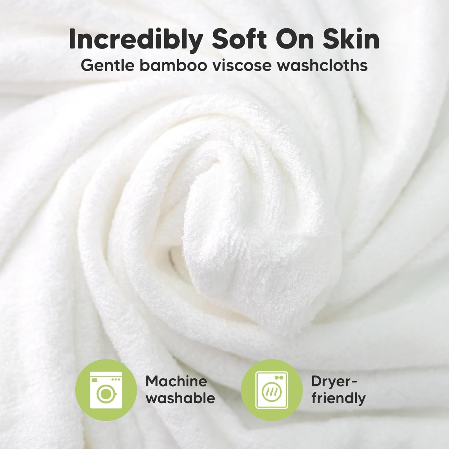 KeaBabies Organic Baby Washcloths and Hooded Towel Set