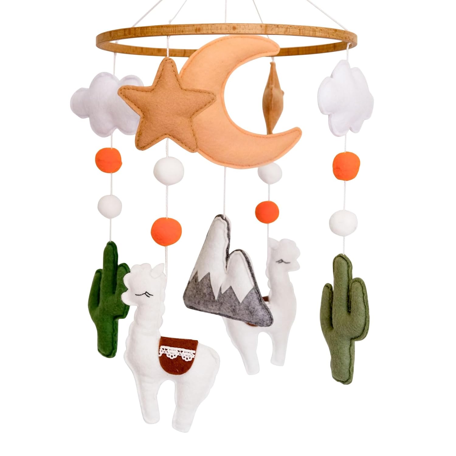 Llama Baby Crib Mobile Desert Theme