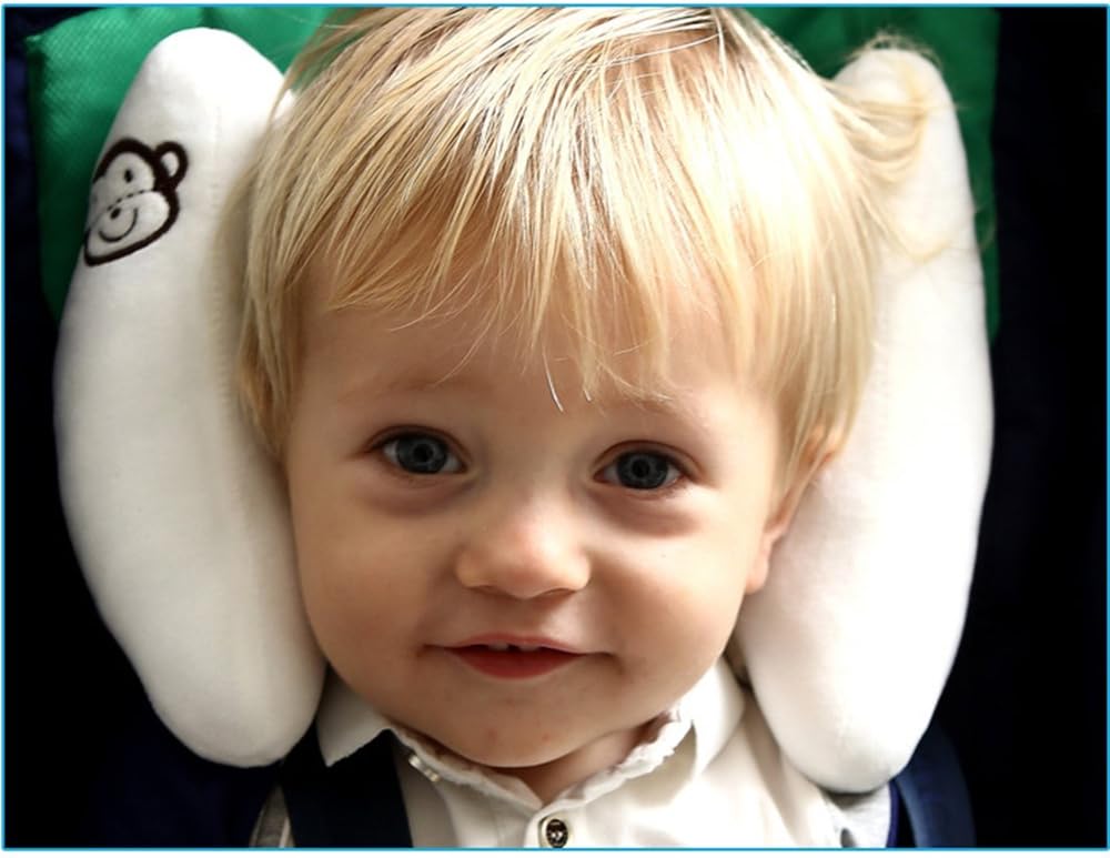 Inchant Adjustable Baby Head Neck Support - Travel Car Seat Safety Pillow for Toddlers and Infants