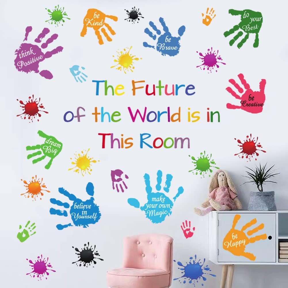 Colorful Inspirational Wall Decals for Kids Bedroom and Nursery Decor