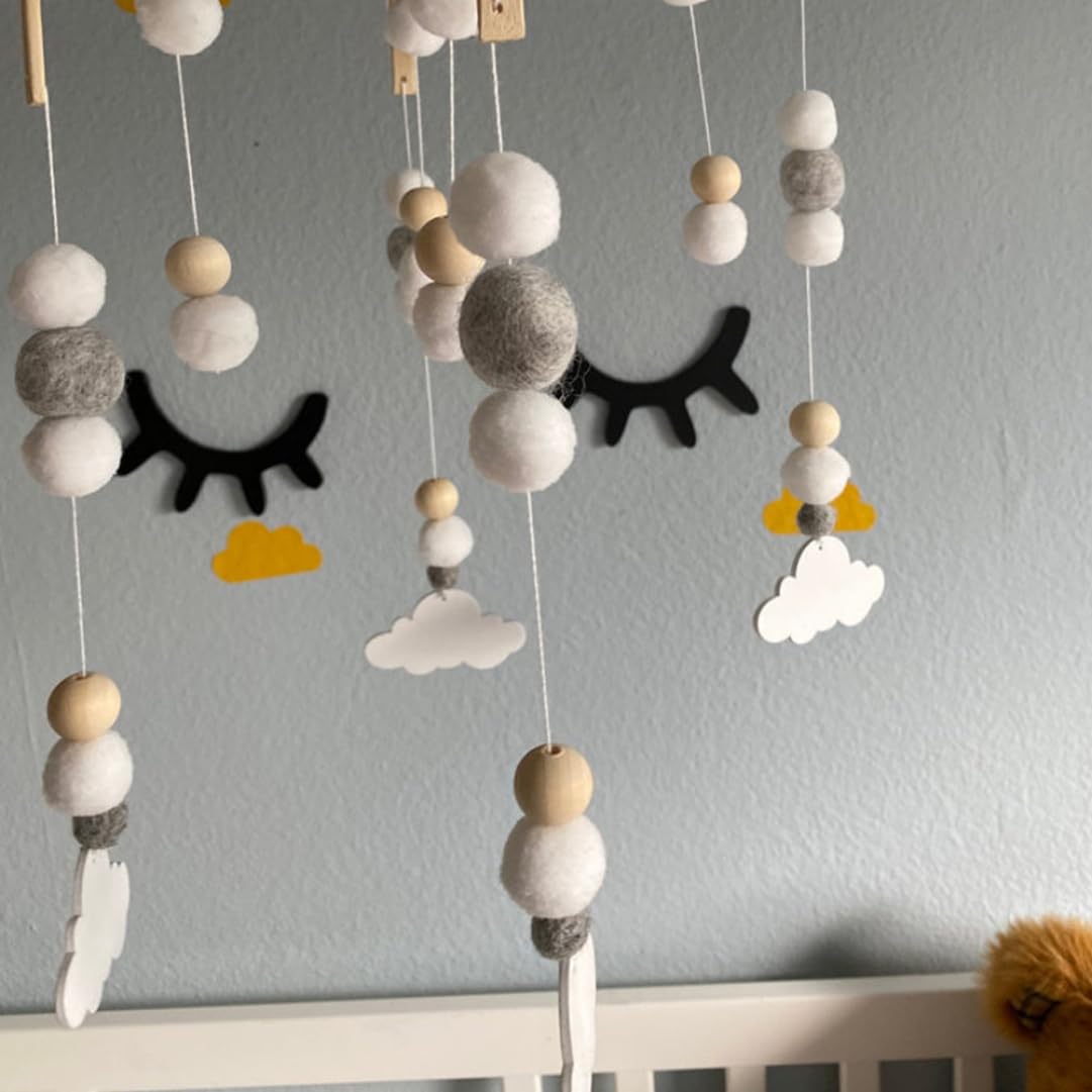 Wooden Bead Wind Chime Baby Crib Mobile