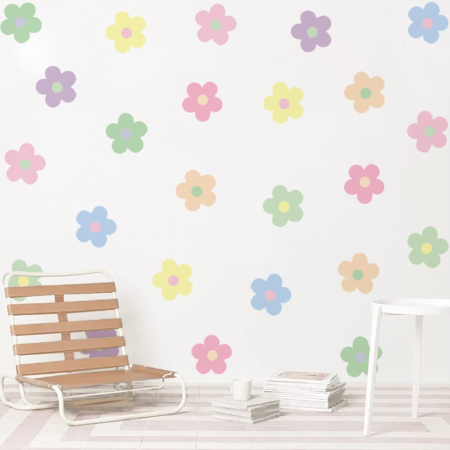 24 Pcs Y2K Flower Wall Decals Peel and Stick