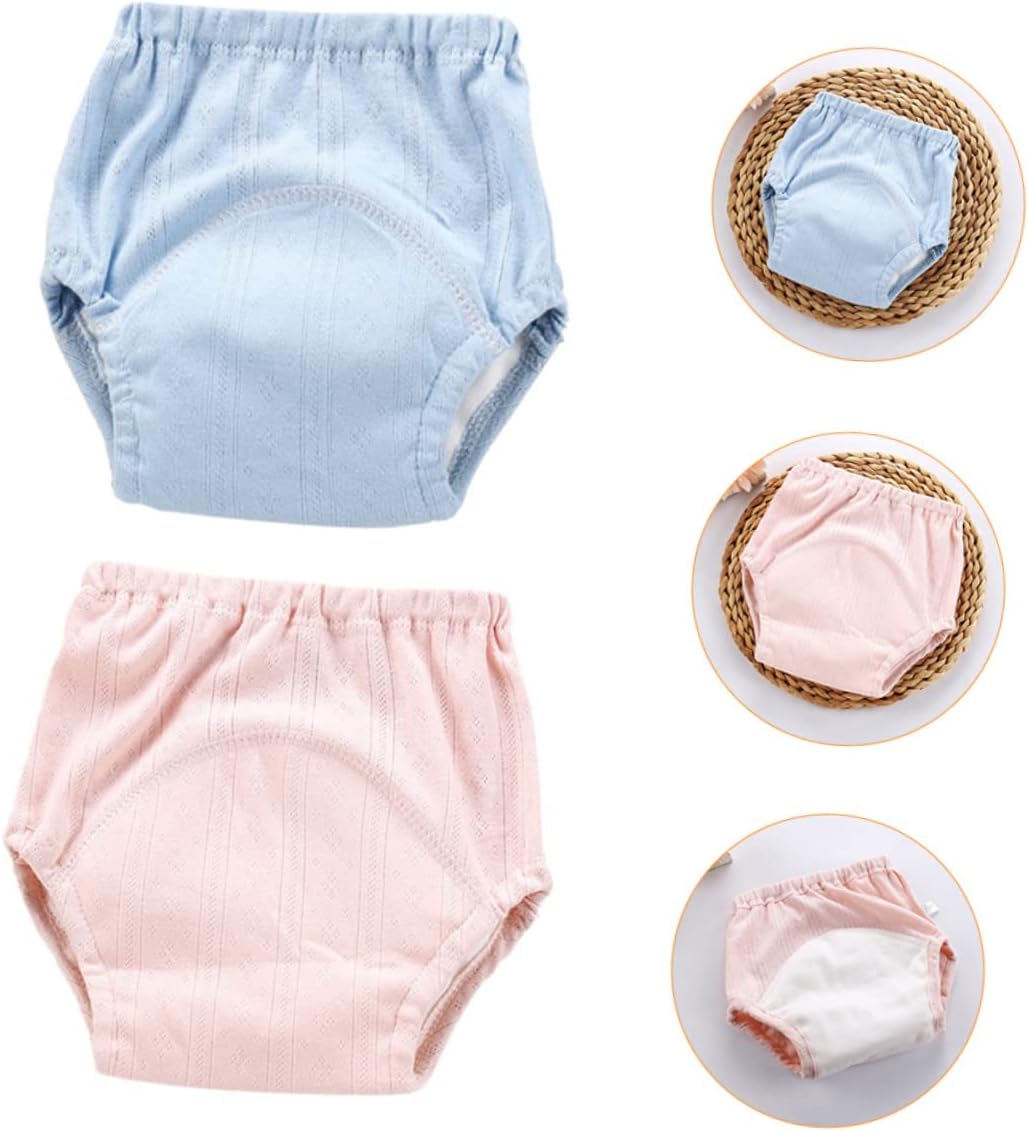 Baby Training Pants 2pcs Comfortable Cotton Material Easy to Wear