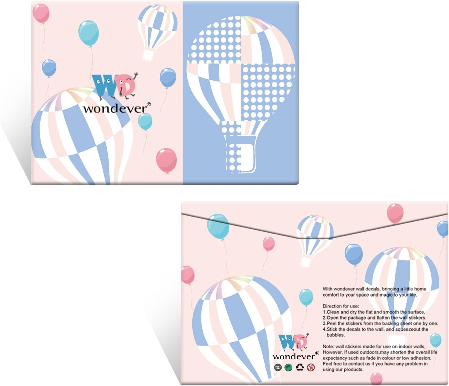 Wondever Watercolor Butterfly Wall Stickers for Girls Bedroom Baby Nursery