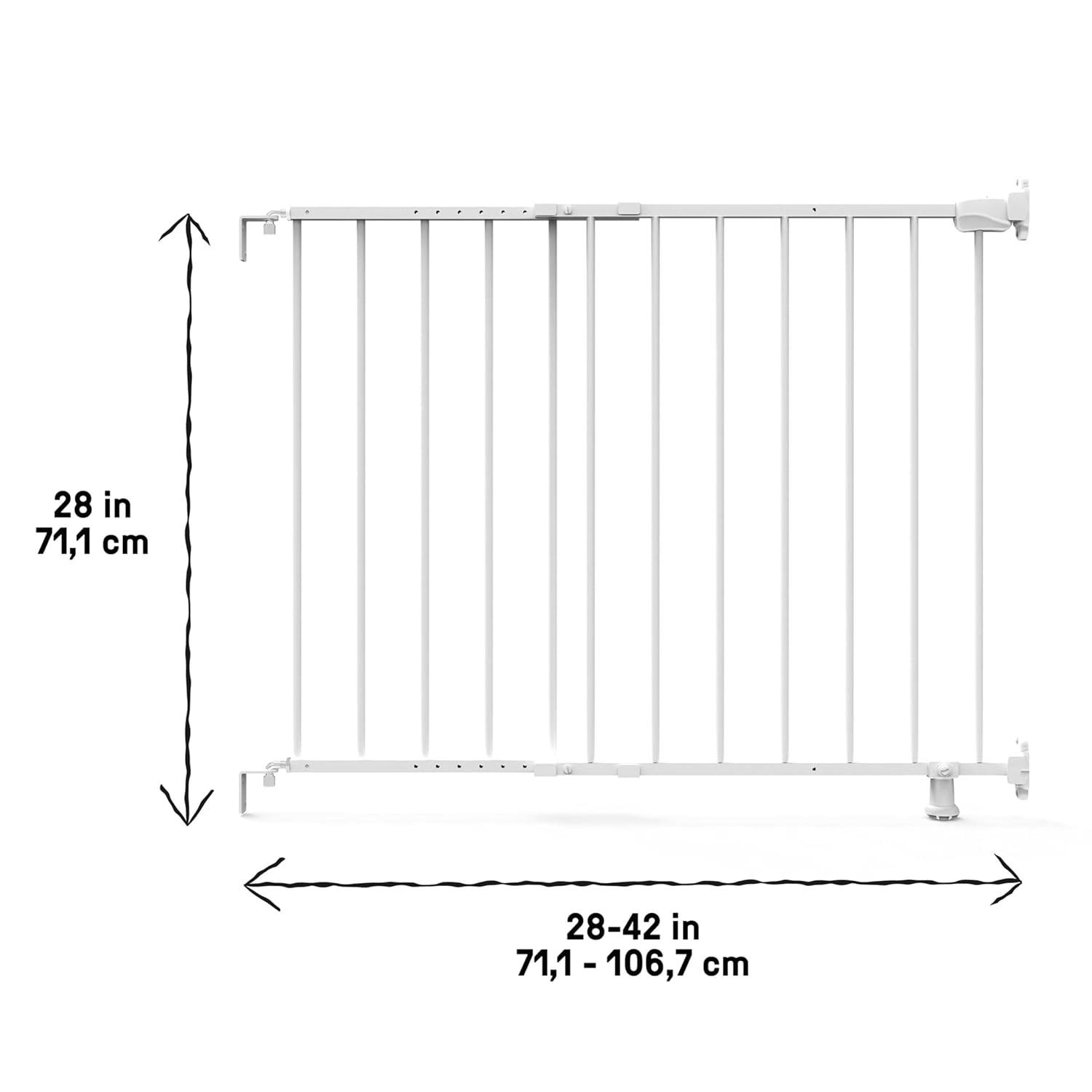 Ingenuity Stairway 42W Safety Pet and Baby Gate - White Metal