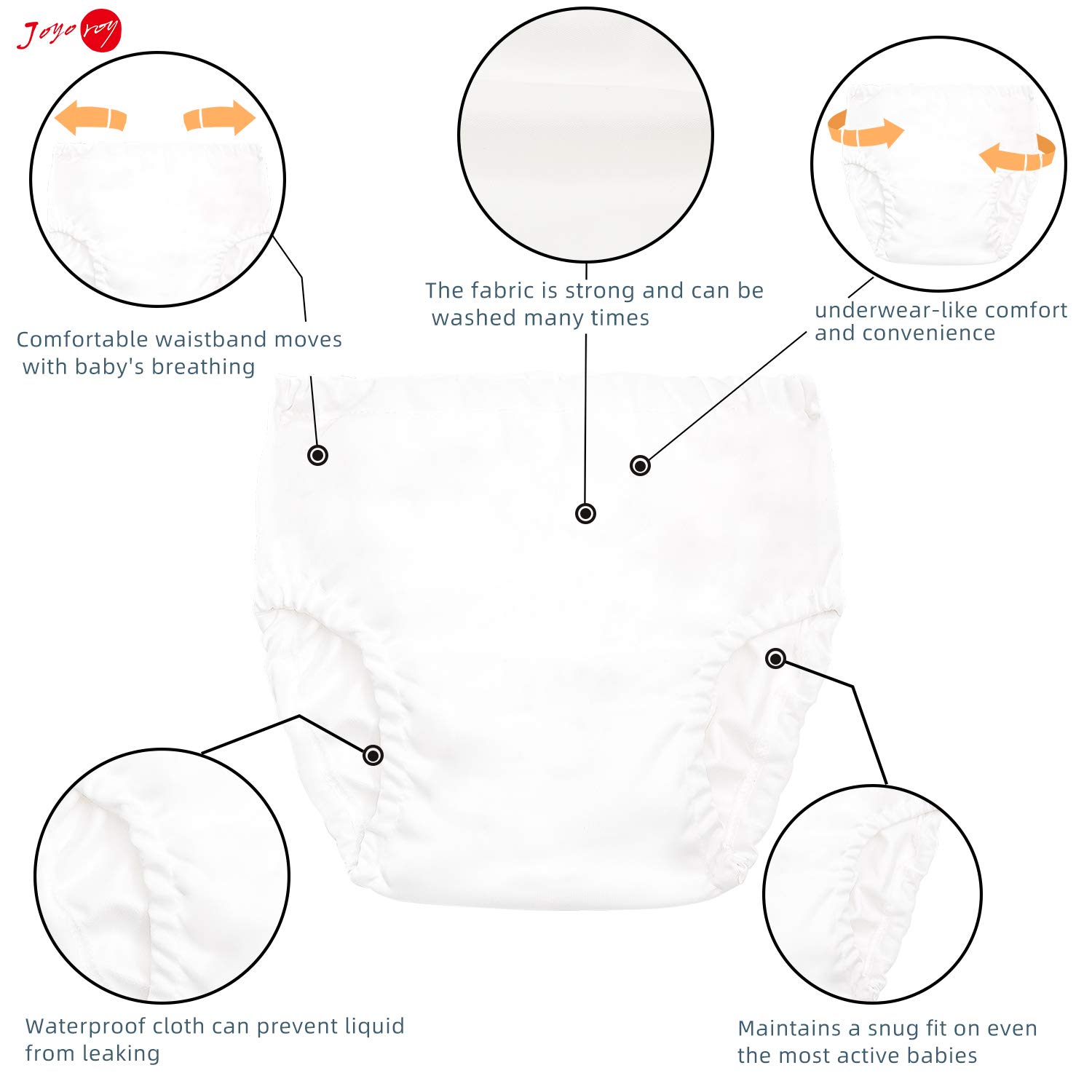 Joyo Roy 4Pcs Cloth Diaper Covers for Potty Training