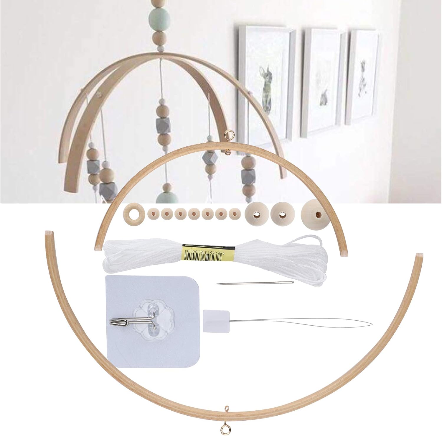 Handmade Wooden Wind Chimes for Baby Crib Mobile