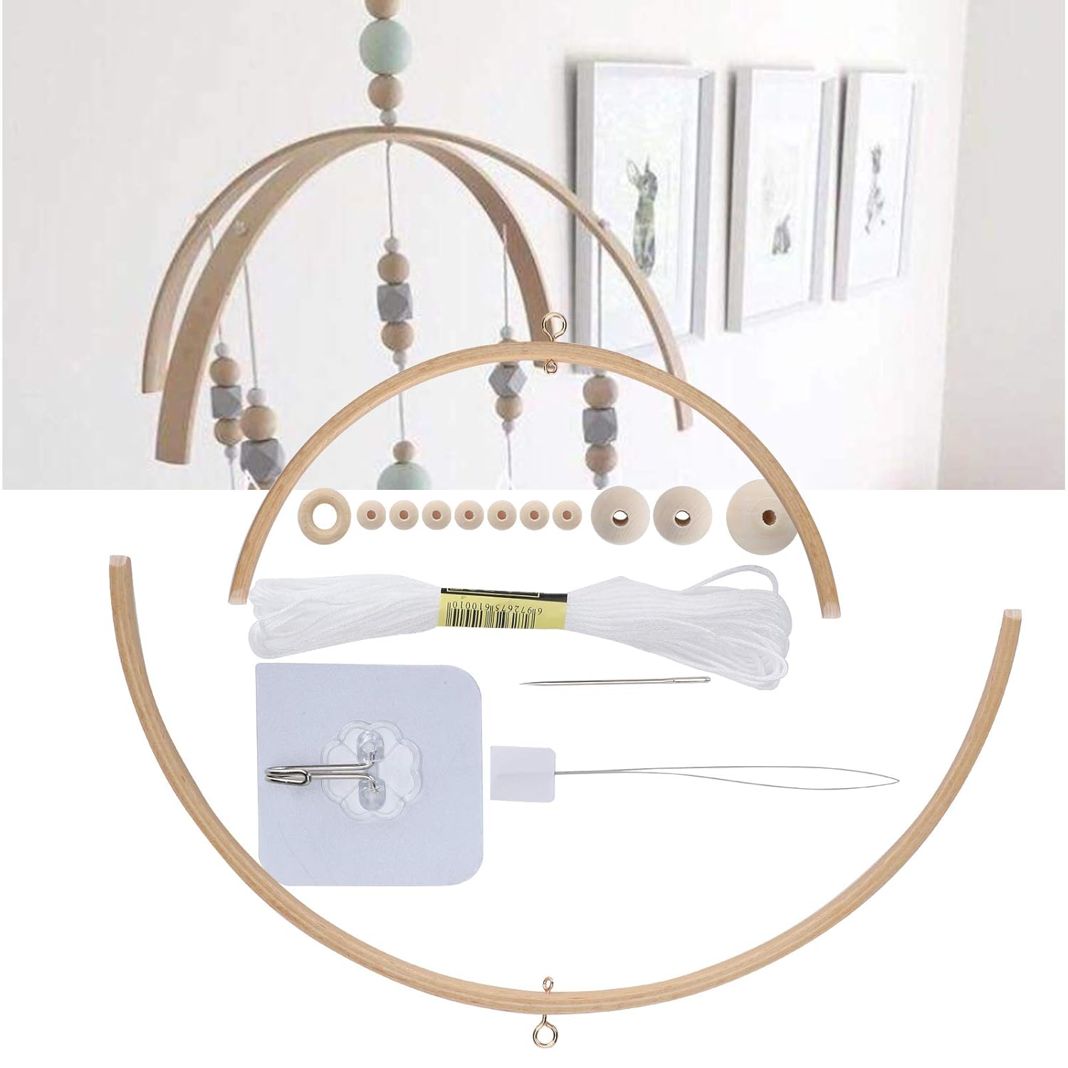 Garosa Baby Crib Mobile Handmade Wooden Wind Chimes Decor Gift