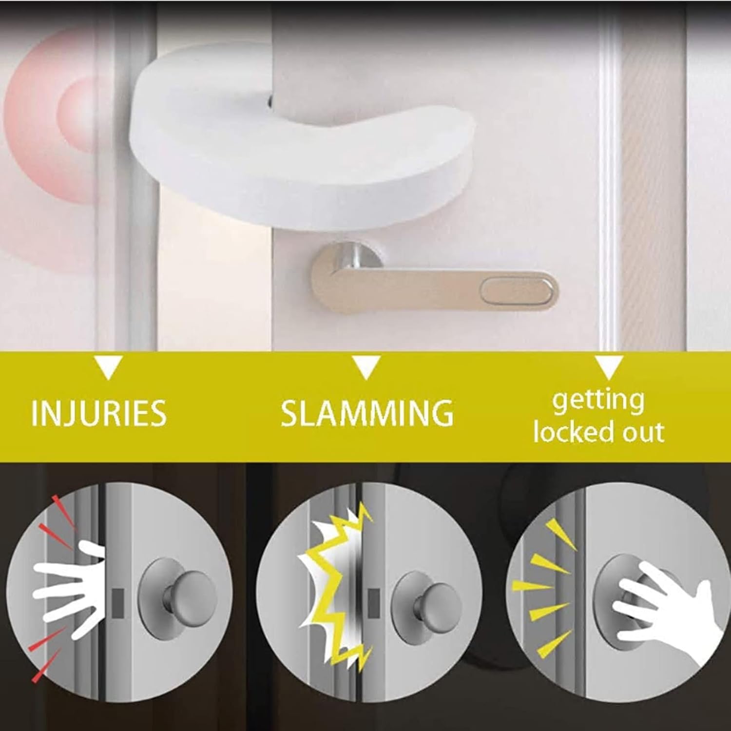 Finger Pinch Guard 6 Pack Multi-Color Child Safety Door Stopper