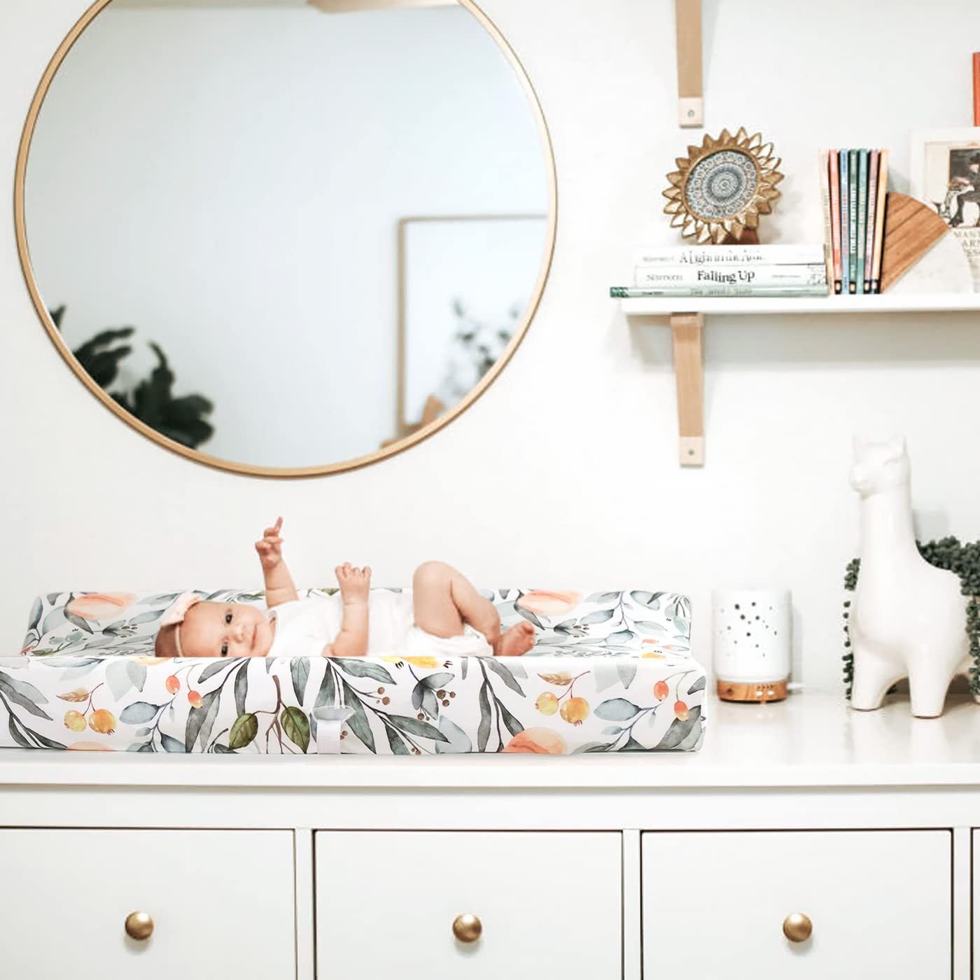 GRSSDER Stretch Ultra Soft Jersey Knit Changing Pad Covers 2 Pack for Girls