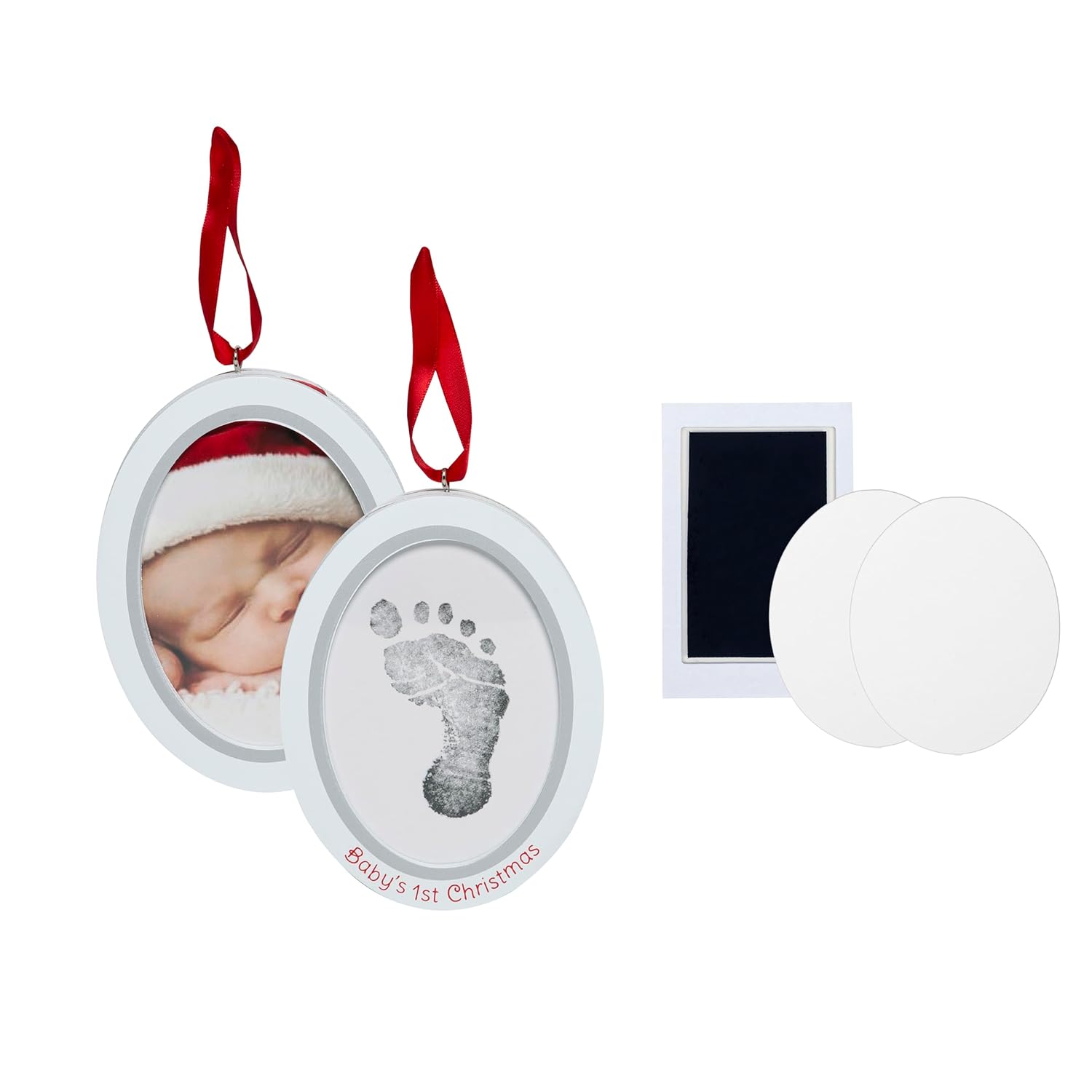Pearhead Babyprints Double-Sided Christmas Ornament with Handprint and Footprint Kit