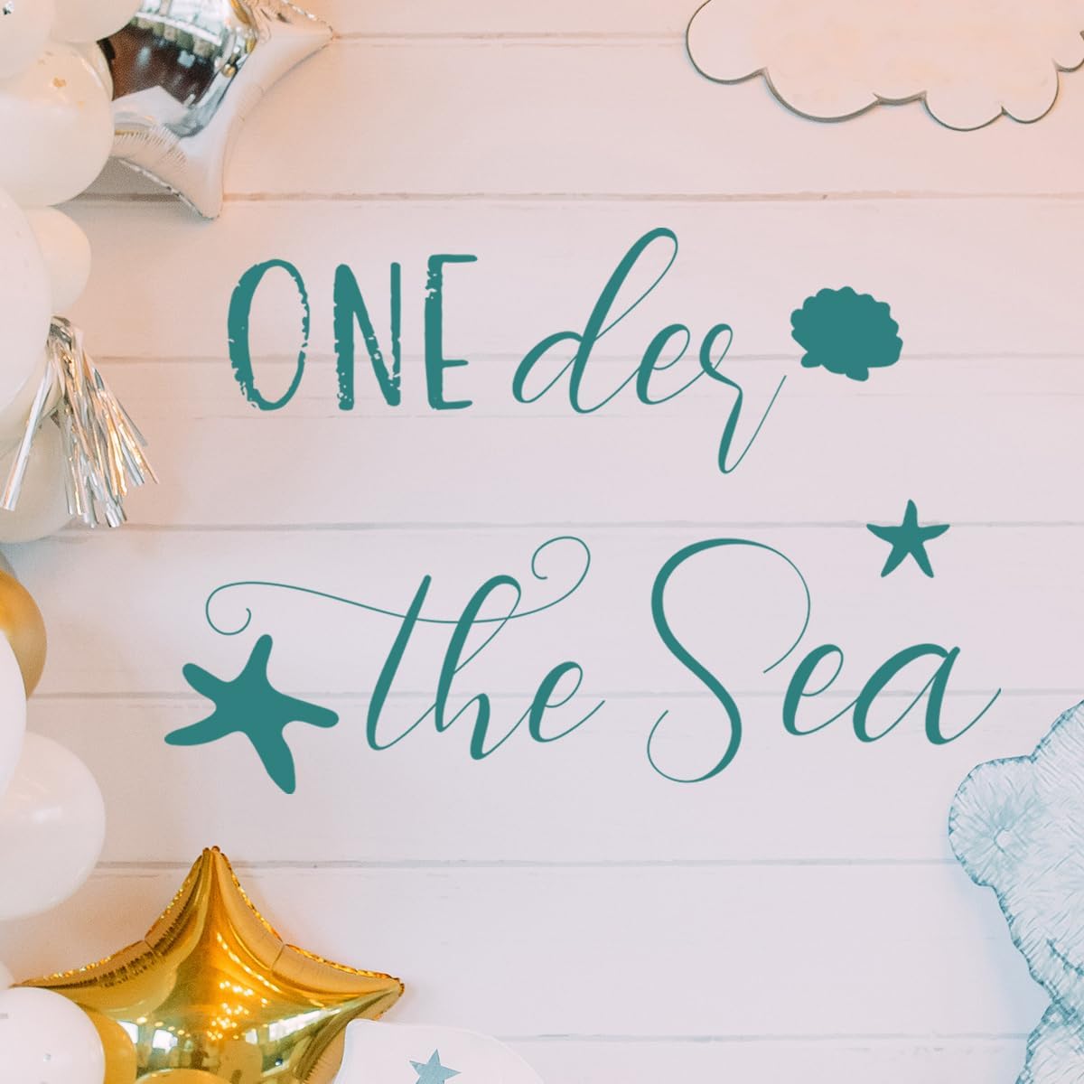 Oneder The Sea Wall Decal - Ocean Themed Birthday Decor Stickers