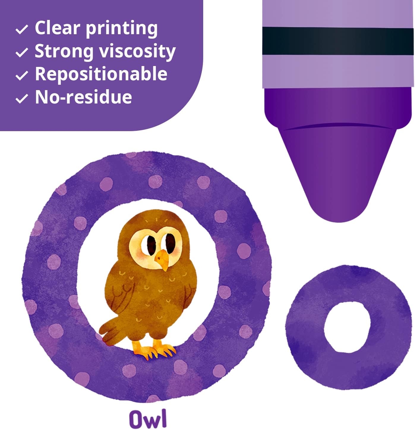 DECOWALL Animal Alphabet Numbers Wall Stickers for Kids Room Decor